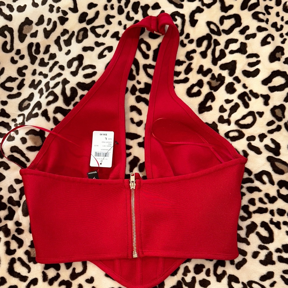 Windsor Red Crop Top - Picture 2 of 3